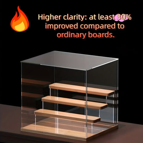 Box Storage Box w/ Adjustable Partitions & Transparent Display