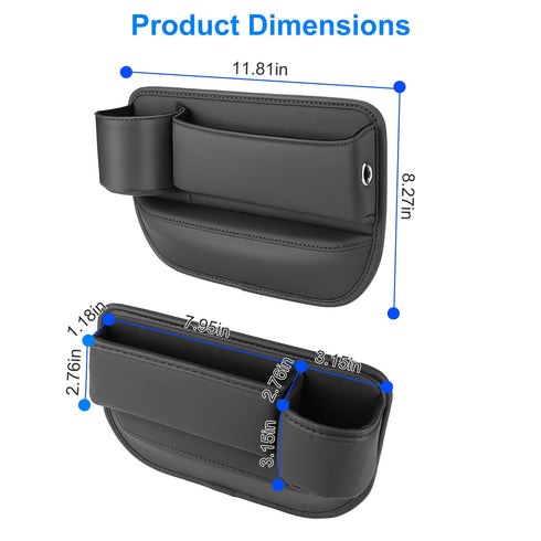 2 Pack Car Seat Gap Filler Organizer