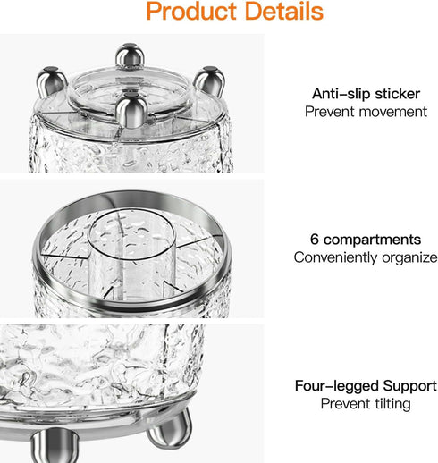 Rotating Makeup Brush Storage Rack