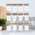 12 Pcs Square Spice Jars Set w/ 72 Stickers/Labels