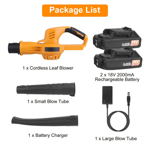 Cordless Leaf Blower w/ 2 Batteries