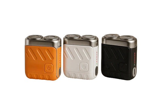 Portable Rotary Dual Ring Travel Shaver