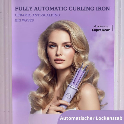 Automatic Curling Iron w/ Negative Ion Tech - Anti-Scald Big Curls