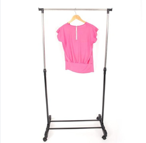 Black Sole Pole Telescopic Single Pole Shoe Rack & Drying Rack