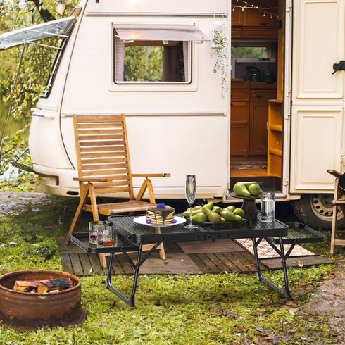 3ft Black Outdoor Portable Folding Table