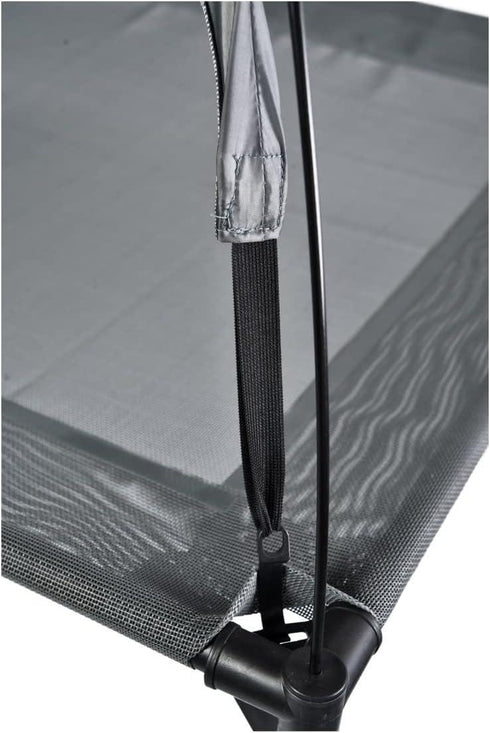 Outdoor Portable Grey Pet Dog Bed w/ Shade Awning