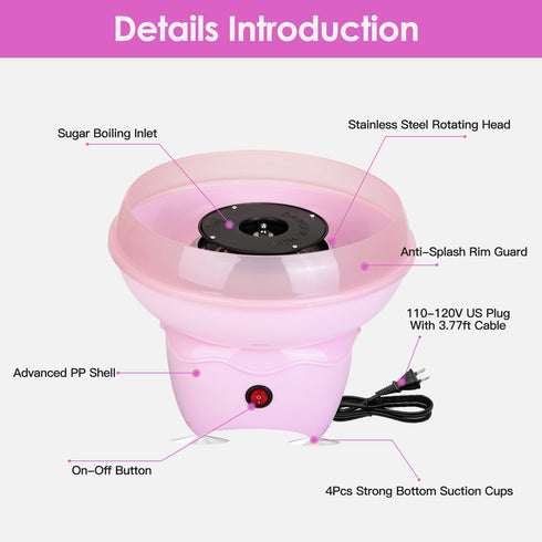Portable Electric Cotton Candy Maker for Kids