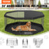 8-Panel Foldable Metal Dog Playpen (24in H) w/ Cover & Pad