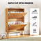 hoe Cabinet w/ 2 Flip Drawers - Rattan Doors