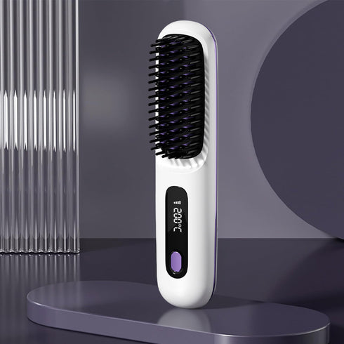 Portable Cordless Hair Straightening Brush