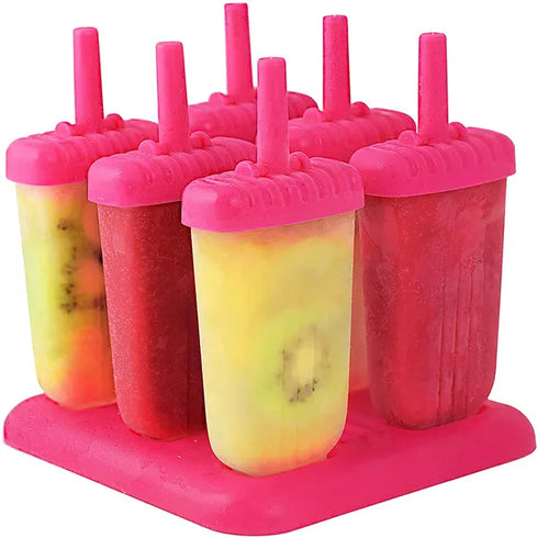 6Pcs Reusable Popsicle Molds / DIY Ice Cream Maker